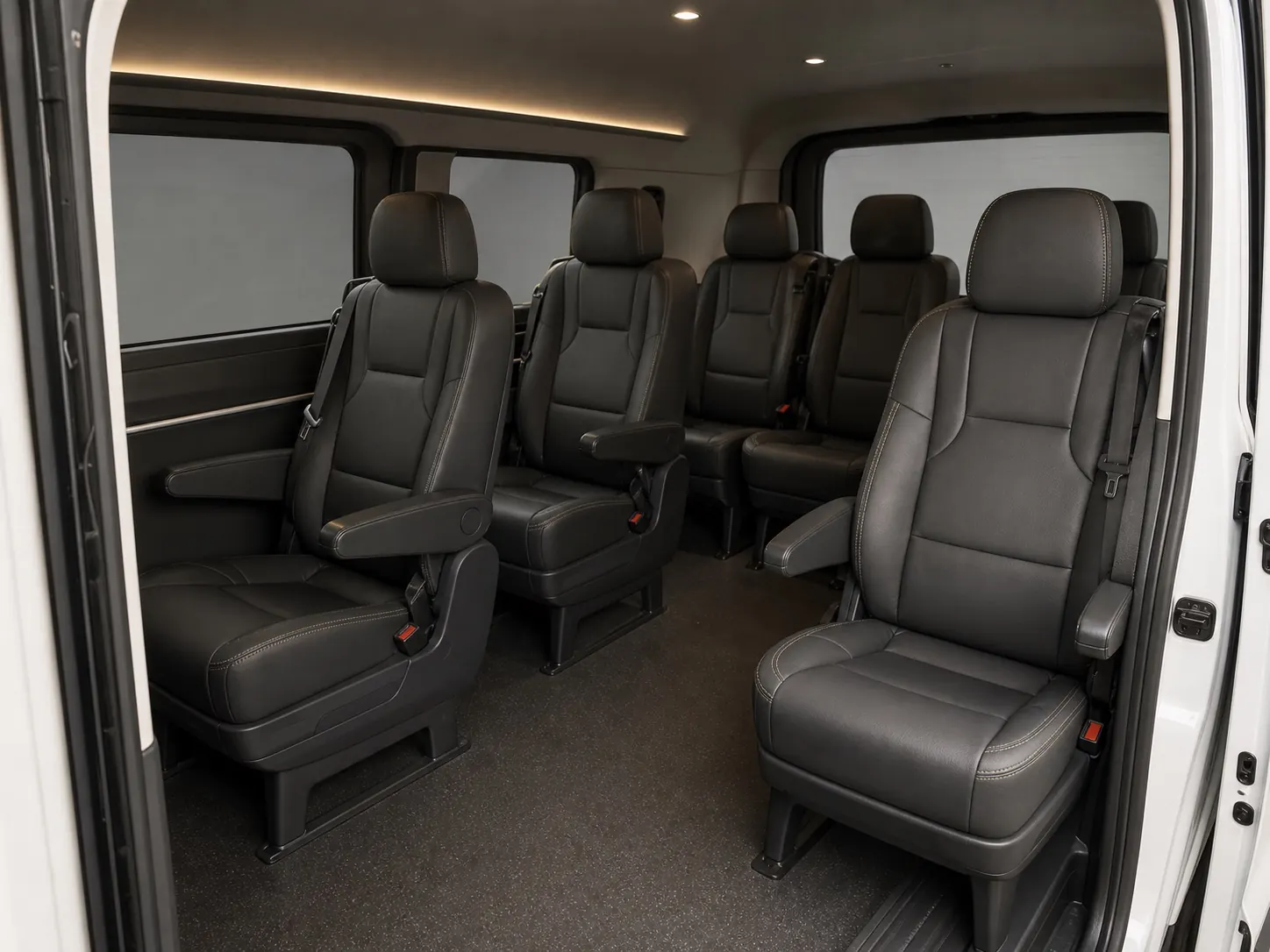The spacious seven-seat CloudLines passenger cabin
